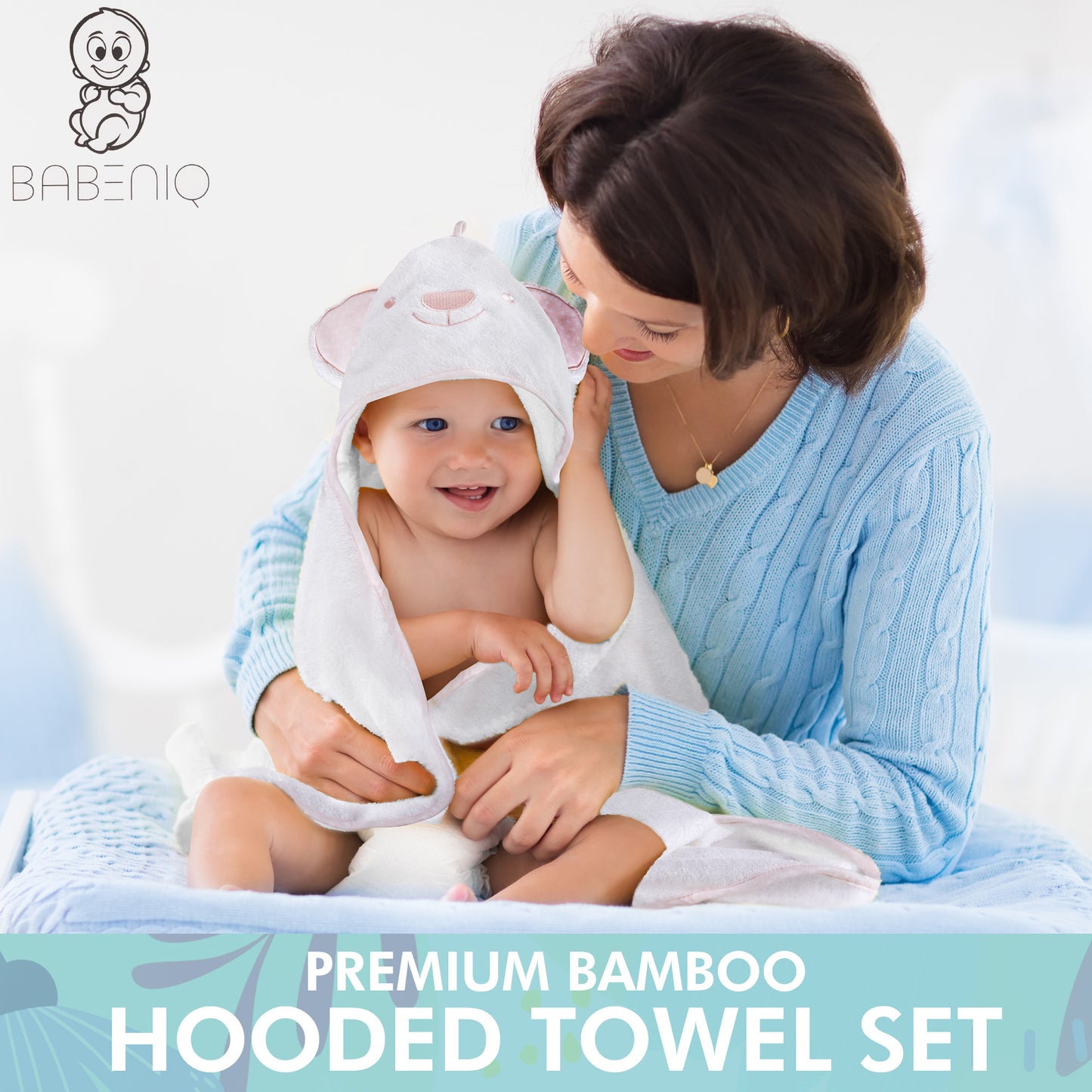 buy best babeniq baby hooded towel and washcloth in south africa,