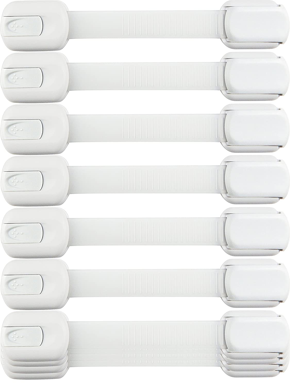 Babeniq Cupboard Safety Locks for Babies, 10 Pack Adjustable Strap Locks