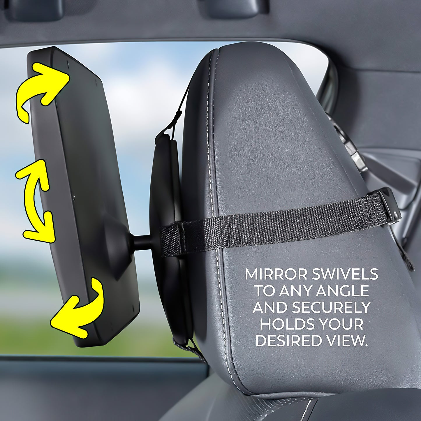 Babeniq Baby Car Mirror, Extra Large, Shatterproof, Crystal Clear View