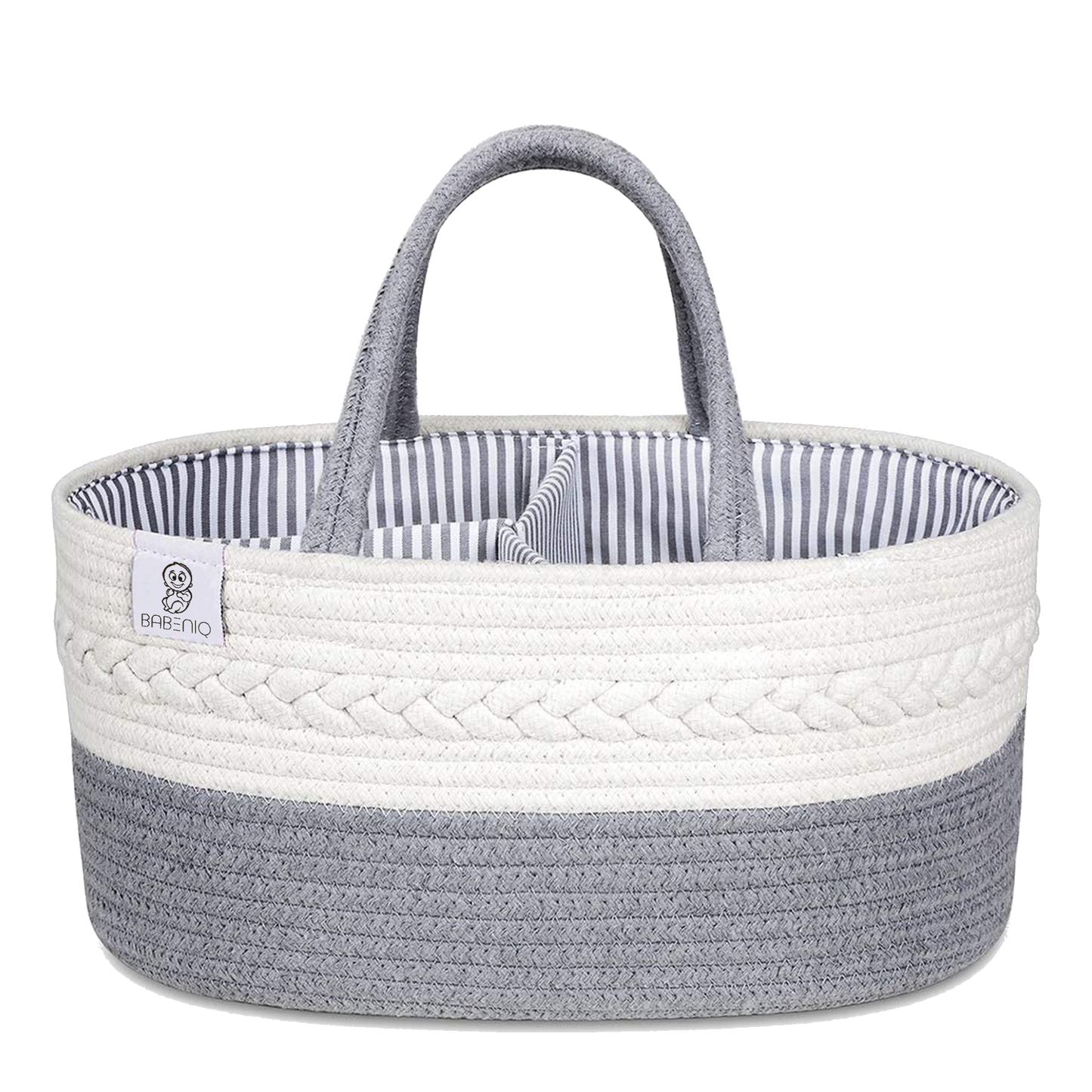 Babeniq High Quality Baby Diaper Caddy Organizer, Large Stylish Cotton Canvas