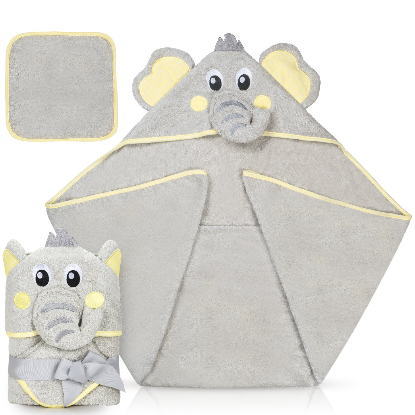 Babeniq hooded baby towel and washcloth,